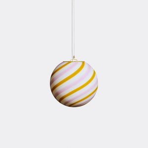 Murano Candy pendant yellow/pink swirl d: 20 cm