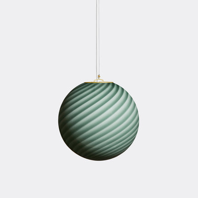 Murano Candy Pendant Petrolium Green Swirl D: 30 cm