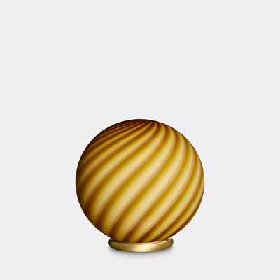 Murano Candy bordlampe rav orange swirl D:20 cm