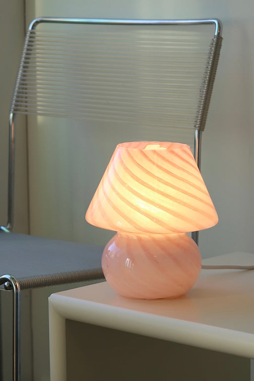 Mushroom Lamp,glass Table Bedside Lamps Translucent Murano Vintage