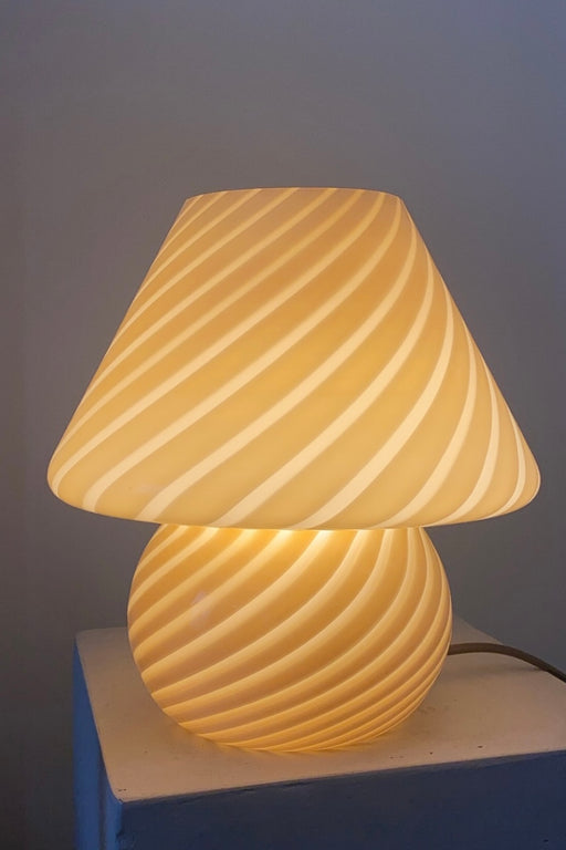 Mushroom Lamp Vintage Murano Classic Style Striped Glass - Temu