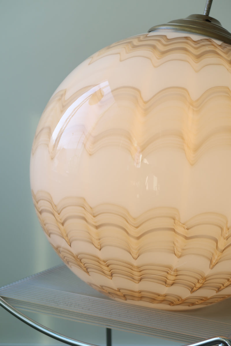 Vintage large Murano mouth-blown ceiling lamp D: 45 cm