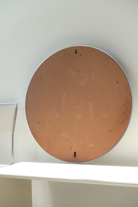 Vintage Italian space age mirror chrome 66x66 cm