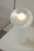 Sjælden vintage Murano bordlampe. Mundblæst i en globe form med aqua swirl mønster. Håndlavet i Italien og kommer med ny hvid ledning. H:29 cm⁠ D:20 cm⁠⁠