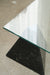 Vintage Italiensk sofabord inspireret af 'Metafora' med flytbare geometriske forme og glasplade. De geometriske forme (kvadrat, pyramide, kugle samt terning) er udført med marmorudtryk. Produceret i Italien, 1980'erne. L:90 cm B:90 cm H:26 cm Massimo Vignelli Metafora Coffee Table low square   