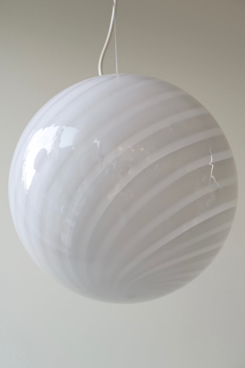 Ceiling lamp pendant light gray Murano swirl D: 30 cm