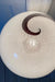 Vintage Murano champignon mushroom bordlampe i en ekstra stor størrelse. Mundblæst i hvid glas med mørk swirl. Håndlavet i Italien, 1970erne, og kommer med ny hvid ledning. H:40 cm D:37 cm 