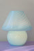 Vintage Murano Vetri mushroom lampe i blå glas med swirl
