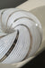 Stor vintage Murano filigrana plafond loftlampe i transparent glas med et fantastisk swirl mønster. Mundblæst glas monteret på metal bund. Håndlavet i Italien, 1970erne. D:35 cm H:18 cm