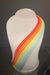 Vintage Murano bordlampe i en særlig form med regnbue swirl. Lampen er mundblæst i ét stykke glas. Håndlavet i Italien, 1970erne. H:29 cm D:17 cm⁠⁠ murano rainbow regnbue striped swirl glass lamp