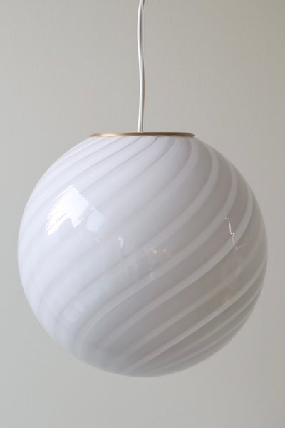 Loftlampe pendel lys grå Murano swirl D:30 cm