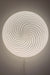 Stor vintage Murano plafond loftlampe i hvid glas med swirl mønster. Mundblæst lampe i glas med hvid bund. E27 fatning. Håndlavet i Italien, 1970erne.  D:38 cm H:15 cm.